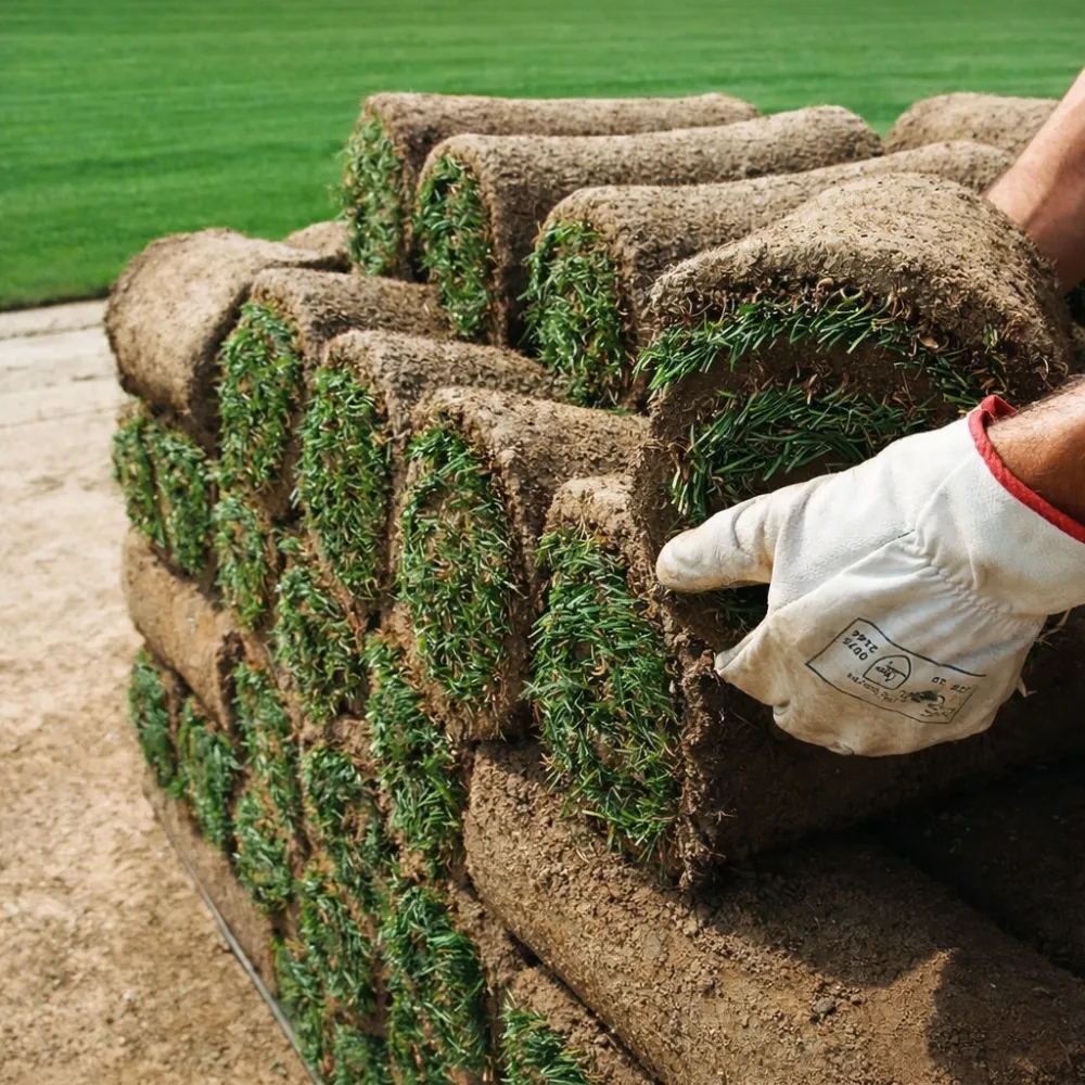 Production de gazon en rouleau - La Gazonnière