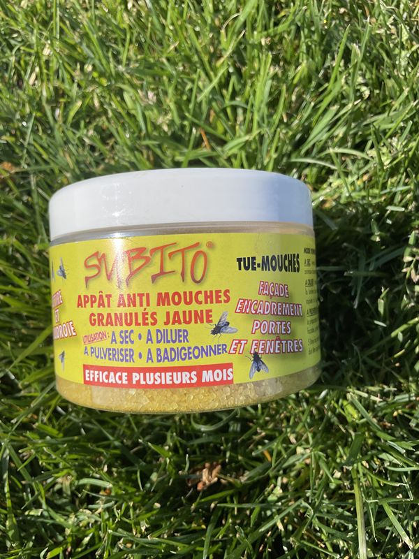 Appât anti mouches granulés jaunes