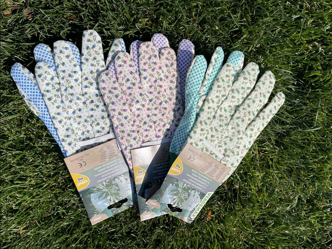 Gants de jardinage fleuris