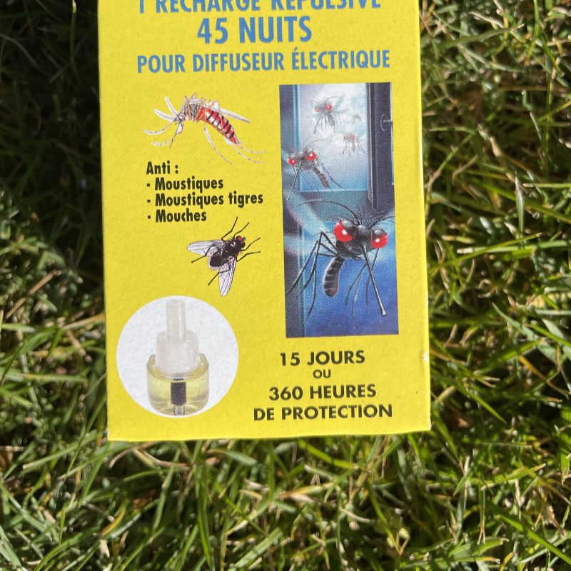 Recharge répulsive 45 nuits pour diffuseur électrique 1.2.3 moustiques